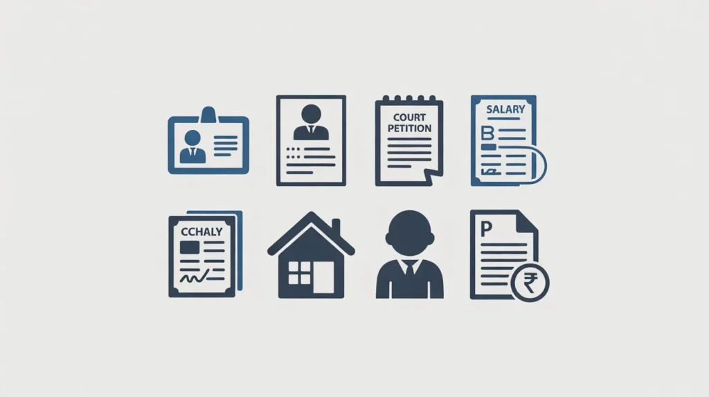 required documents for filing alimony